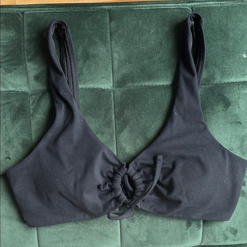Black Knot Front Bikini Top